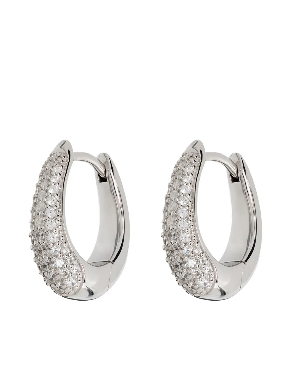 

Tom Wood Liz Pave hoop earrings - Silver