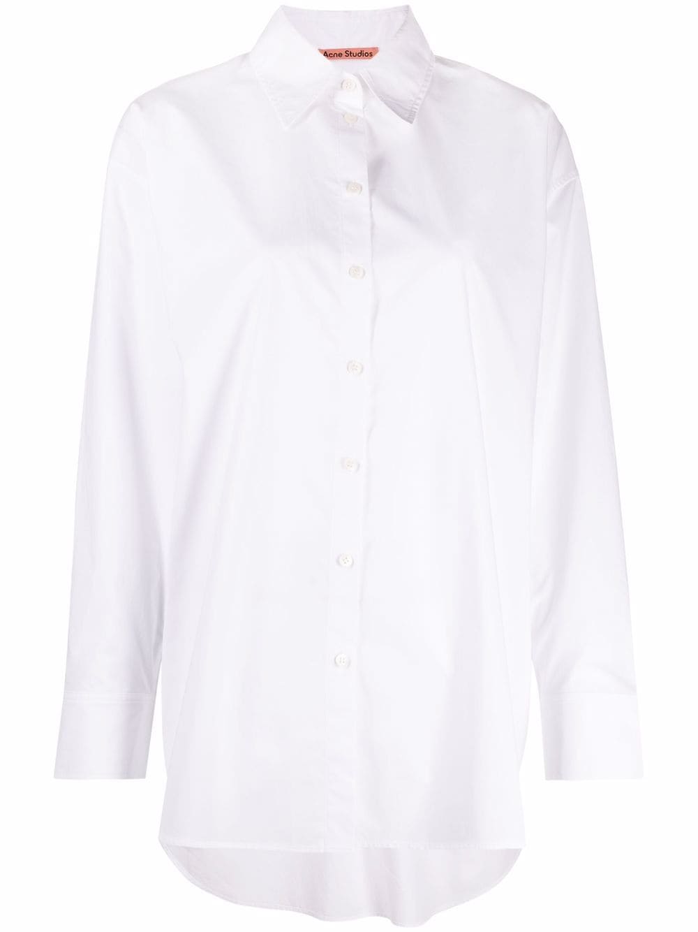 Acne Studios curved-hem Cotton Shirt - Farfetch