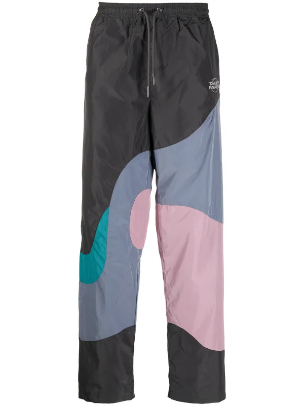 daily paper track pants blue