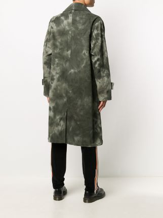 double breasted tie-dye print coat展示图