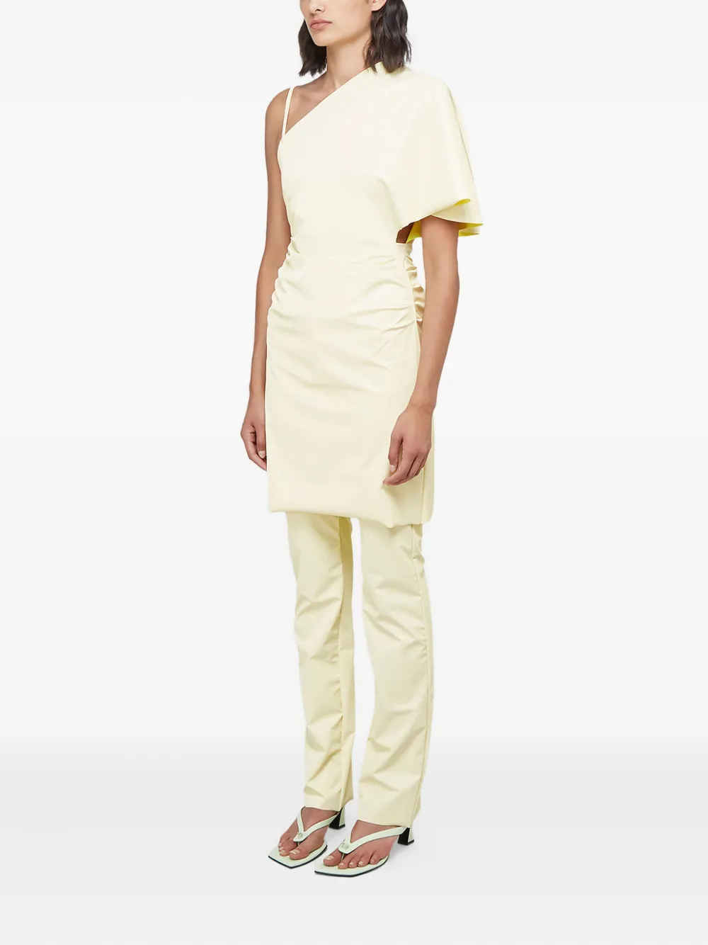 Maisie Wilen Slick asymmetrical draped dress - Beige