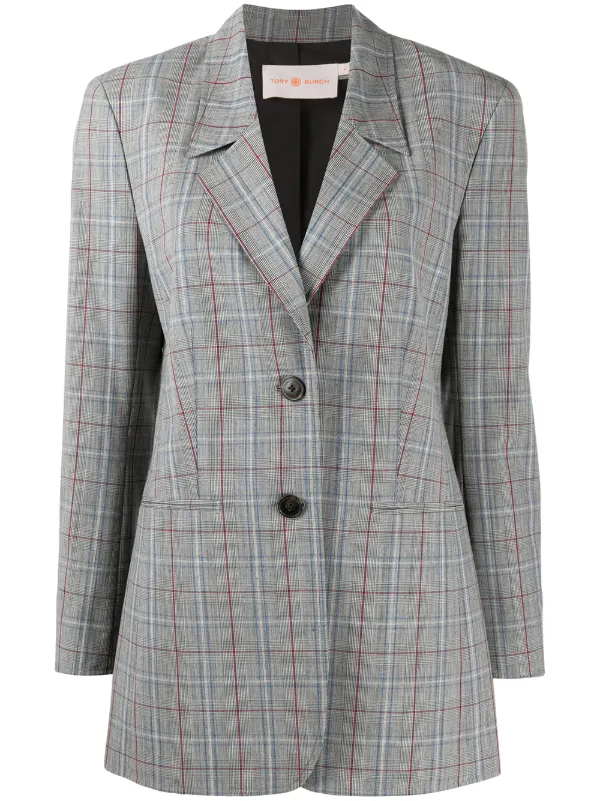 plaid wool blazer