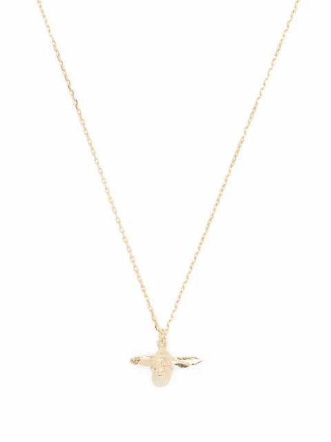 Alex Monroe 18kt yellow gold Teeny Tiny Bumblebee necklace