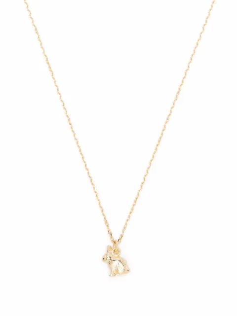 Alex Monroe 18kt yellow gold Teeny Tiny Rabbit pendant necklace