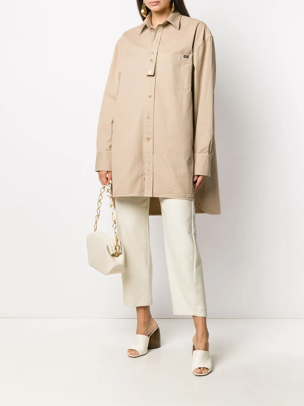 Lanvin Oversized overhemd - Beige