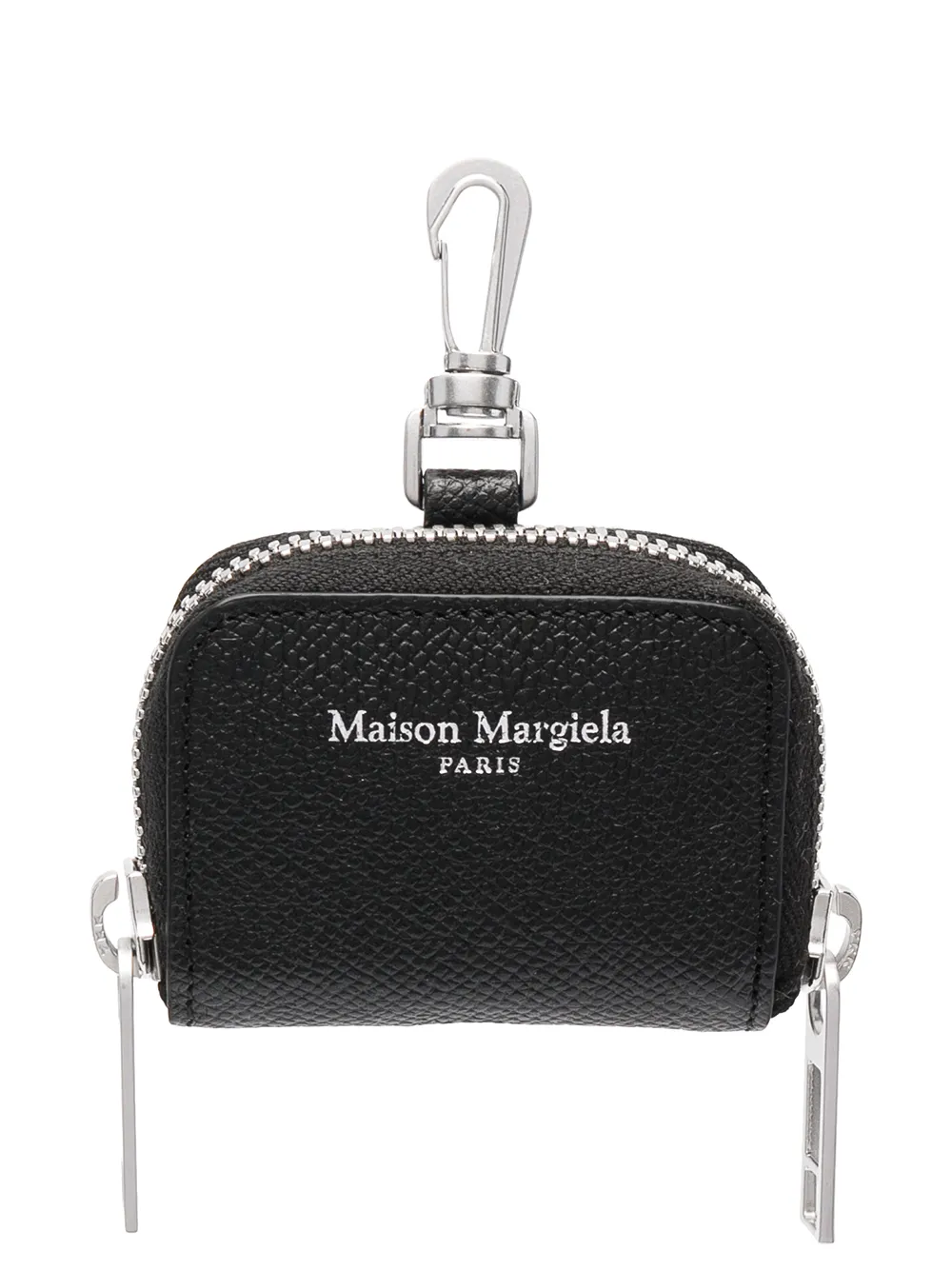Maison Margiela Logo Print Coin Wallet In Black
