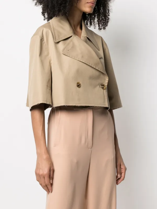 vince cropped lapel jacket