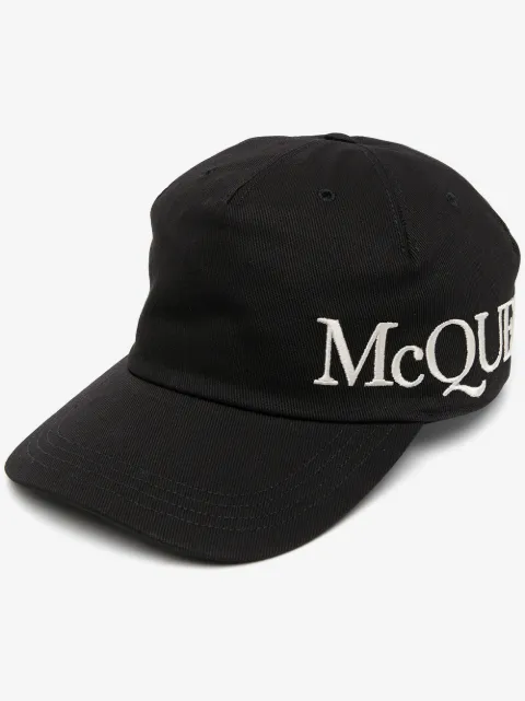 Alexander McQueen Boné com logo bordado