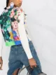 Maison Margiela layered graphic-print knitted top