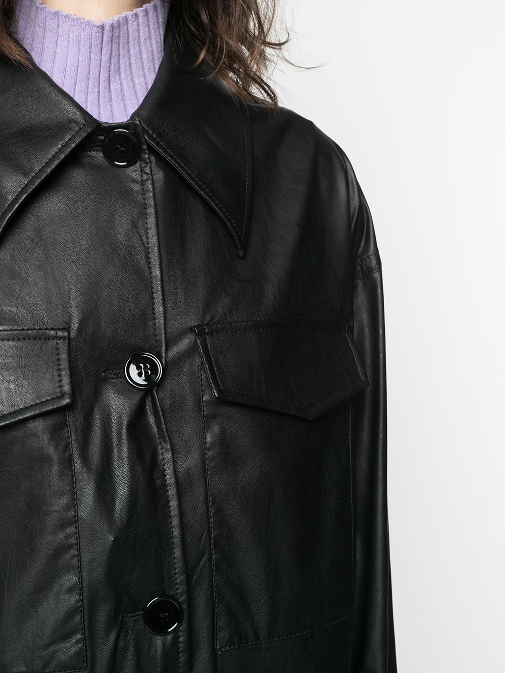 MM6 Maison Margiela button-up Overshirt Jacket - Farfetch