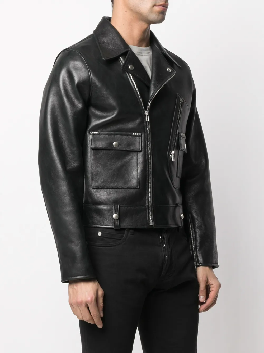 Maison Margiela notched-lapel Leather Jacket - Farfetch