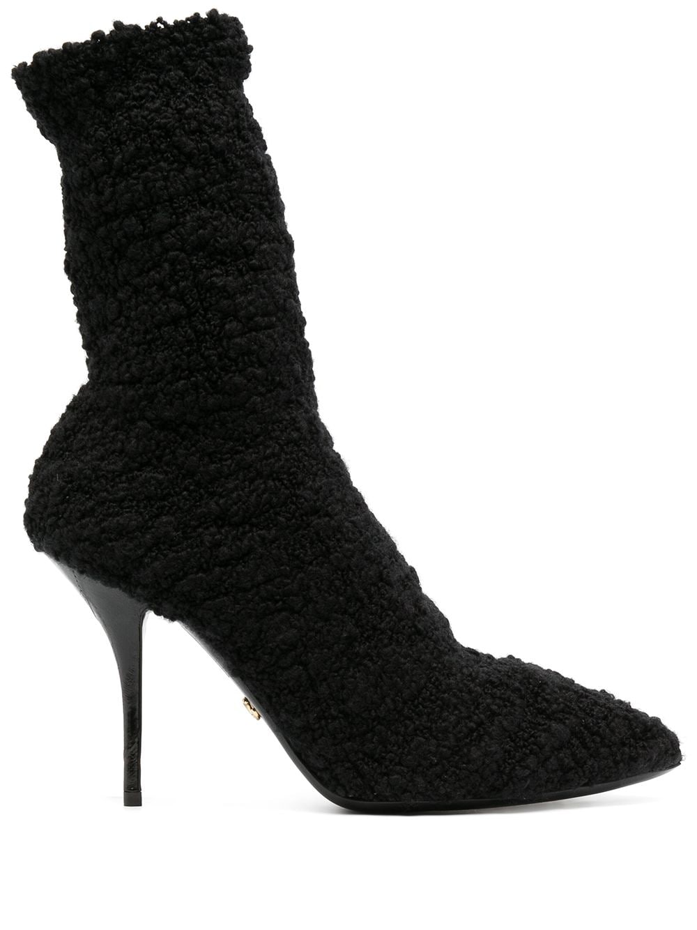 Image 1 of Dolce & Gabbana shearling stiletto heel boots
