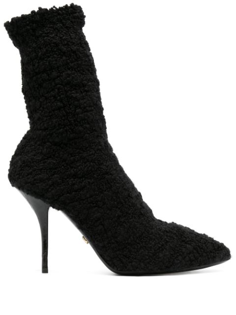 Dolce & Gabbana shearling stiletto heel boots Women