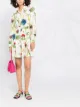 Image 2 of Boutique Moschino long-sleeve photographic-floral shirt dress