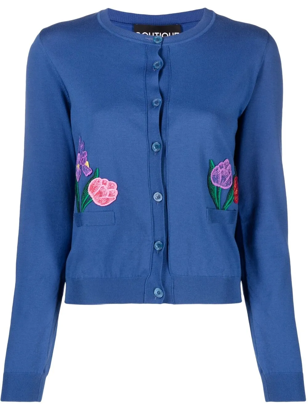 

Boutique Moschino cárdigan con bordado floral - Azul