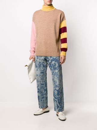 colour-block knit jumper展示图