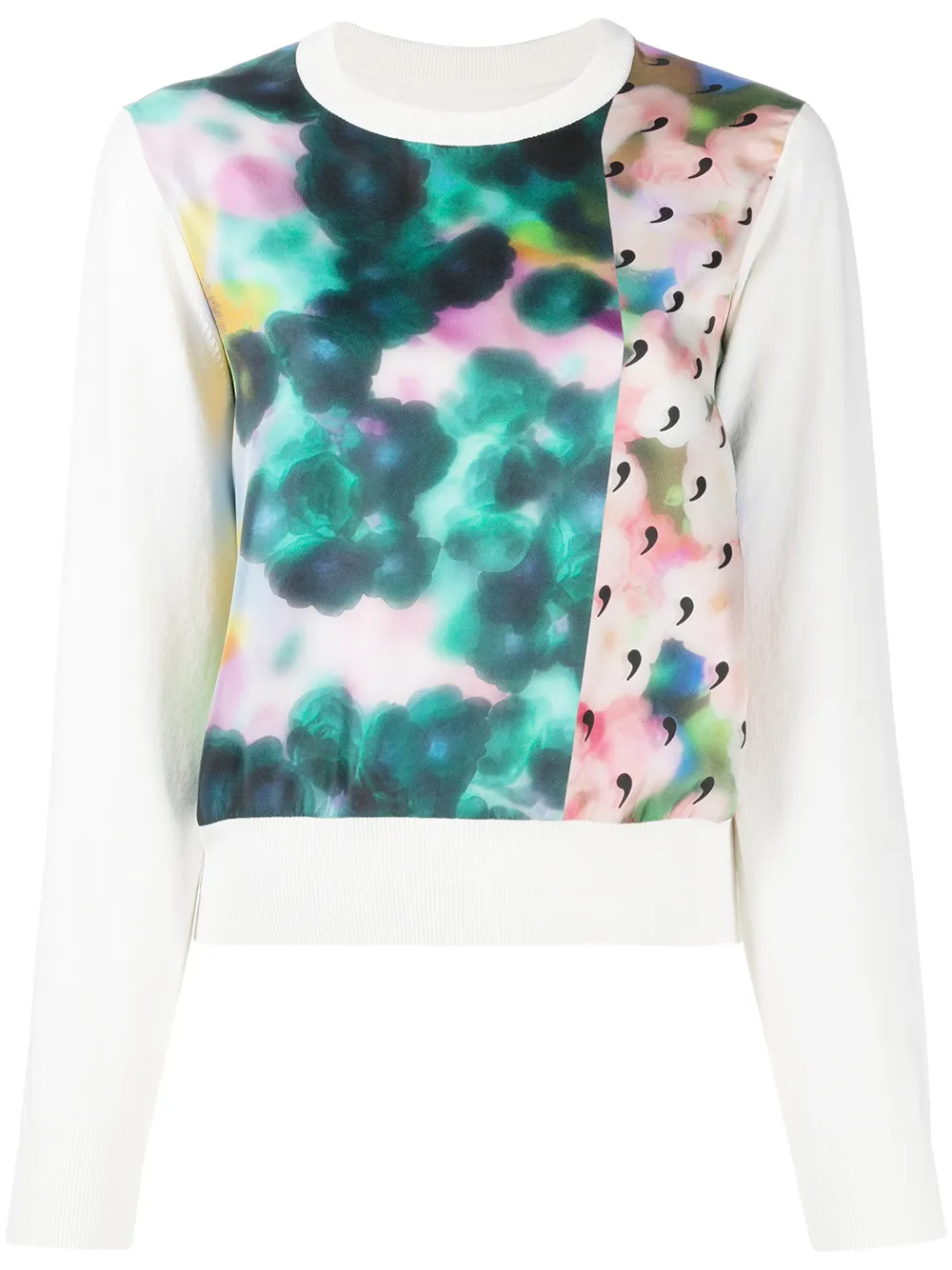 

Maison Margiela sudadera con panel abstracto - Blanco