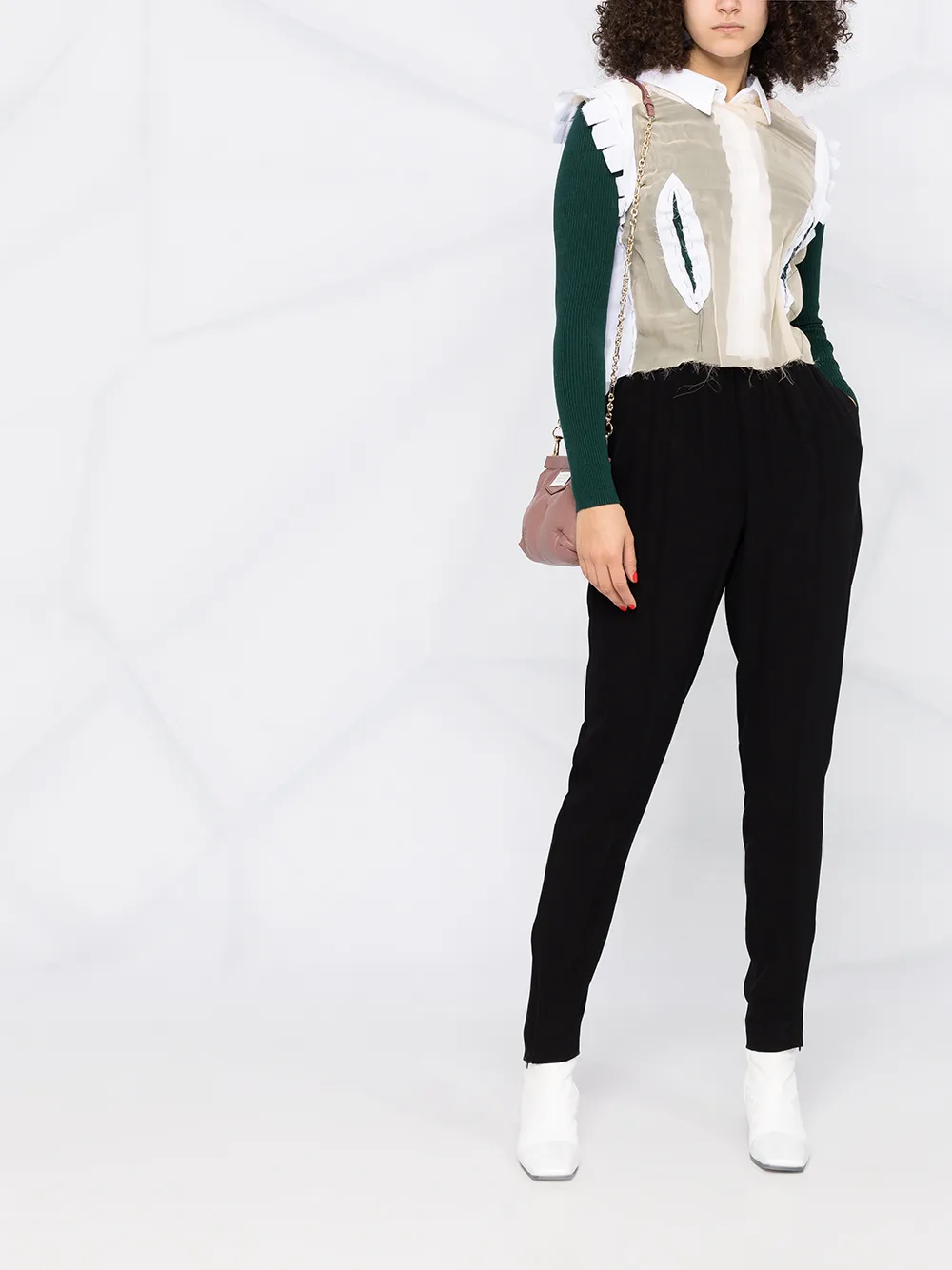 фото Maison margiela деконструированный джемпер-рубашка