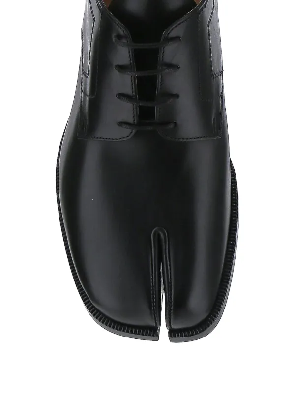 Maison Margiela Tabi Leather Derby Shoes | Black | FARFETCH Maison Margiela Tabi Leather Derby Shoes | Black | FARFETCH