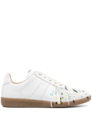 Maison Margiela ペイント スニーカー37 ☆Maison Margiela☆ ペイント スニーカー ホワイト (Maison Margiela