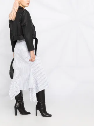 asymmetric striped skirt展示图