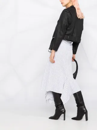 asymmetric striped skirt展示图