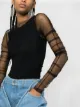 Maison Margiela sheer asymmetric long-sleeve top