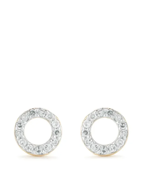 Mateo aretes en oro amarillo de 14kt con diamantes