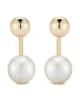 Image 1 of Mateo 14kt yellow gold pearl ball ear jacket earrings
