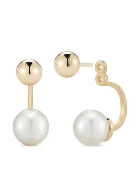Mateo pearl ball ear jacket earrings