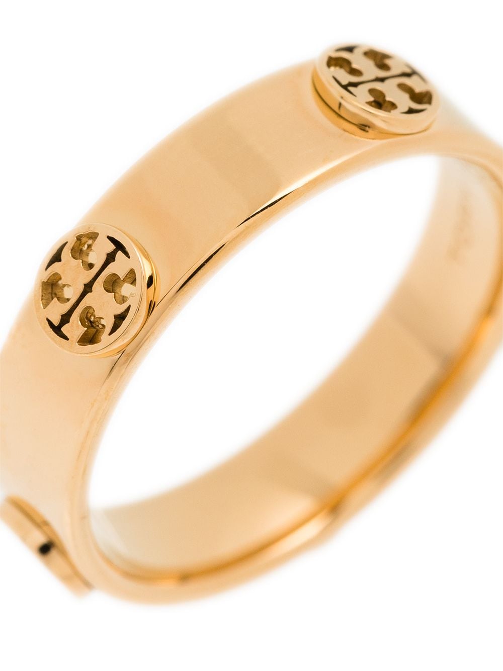 Shop Tory Burch Multi-logo Band Ring In Gold