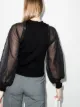 JW Anderson sheer-sleeve fitted top