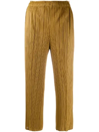 Issey Miyake plissé cropped trousers 
