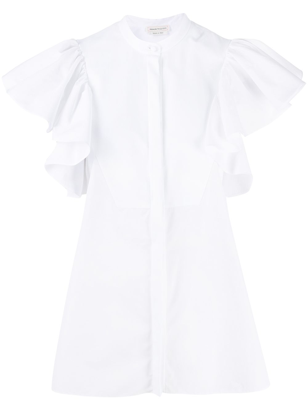 

Alexander McQueen blusa con volantes en las mangas - Blanco