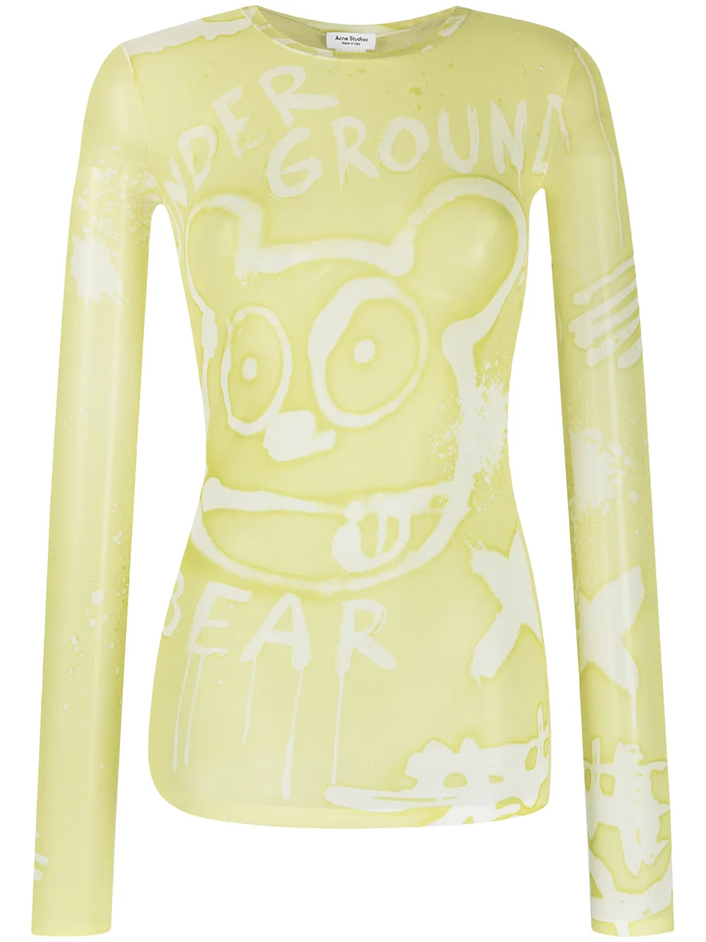 фото Acne studios полупрозрачный топ underground bear
