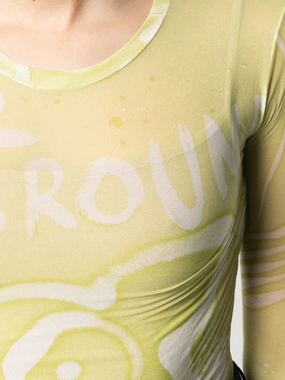 фото Acne studios полупрозрачный топ underground bear
