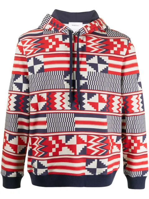 Ports V hoodie con motivo geométrico