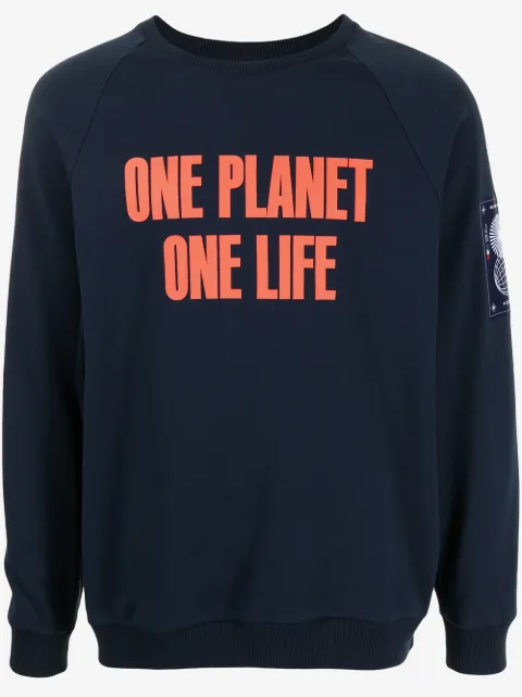 Ports V Sweatshirt mit "One Planet One Life"-Print