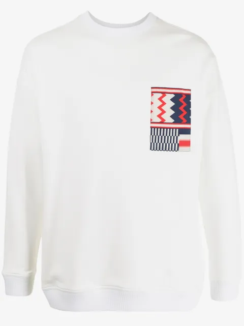 Ports V Sweatshirt mit geometrischem Detail