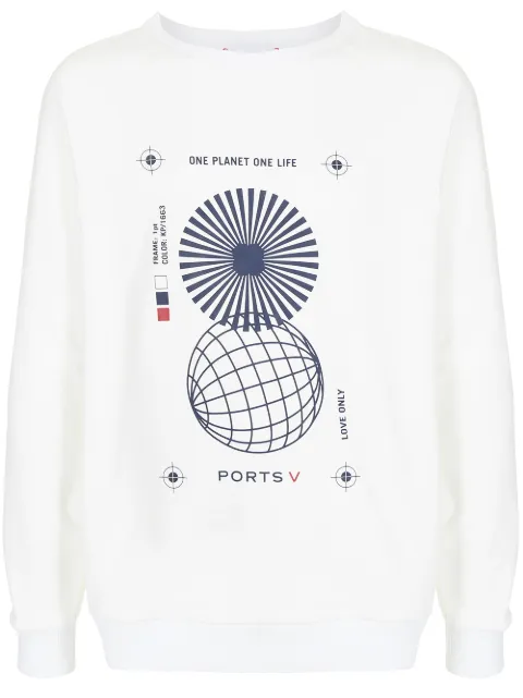 Ports V sudadera con eslogan ONE PLANET ONE LIFE