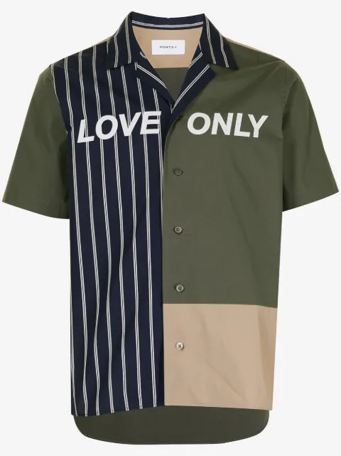Ports V Love Only print panelled shirt
