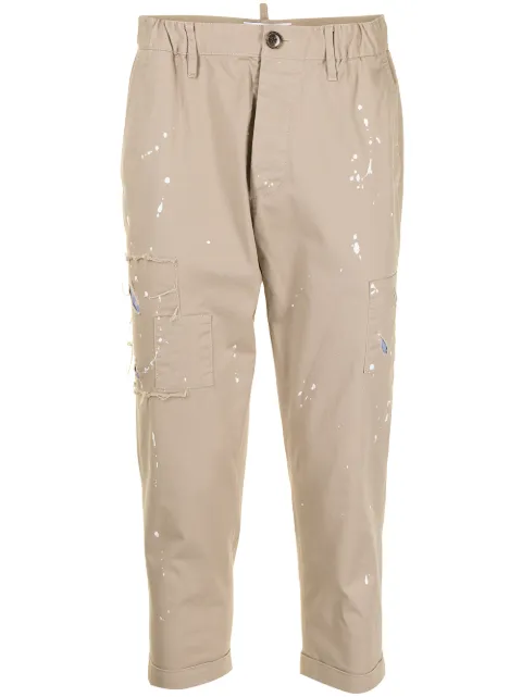 Ports V pantalones con estampado de salpicaduras de pintura