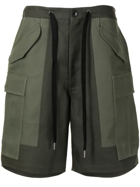 Ports V two-tone drawstring cargo shorts
