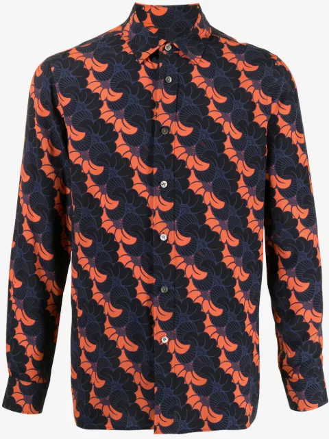 Ports V floral-print long-sleeved shirt