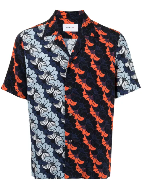 Ports V camisa floral con paneles