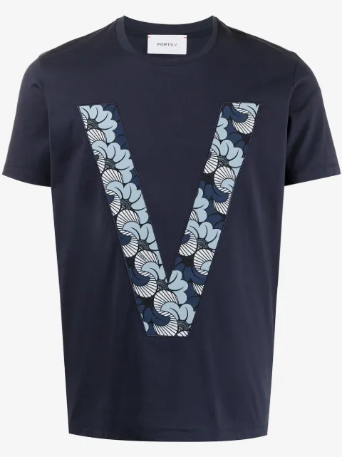Ports V monogram-print cotton T-shirt