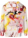 Ports V graffiti-print pullover jacket - White