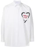 Ports V slogan-print button-up shirt - White