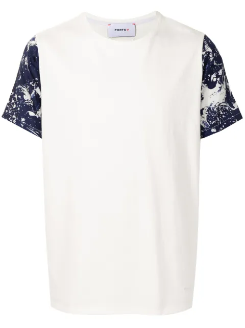 Ports V paint-splatter short-sleeved T-shirt