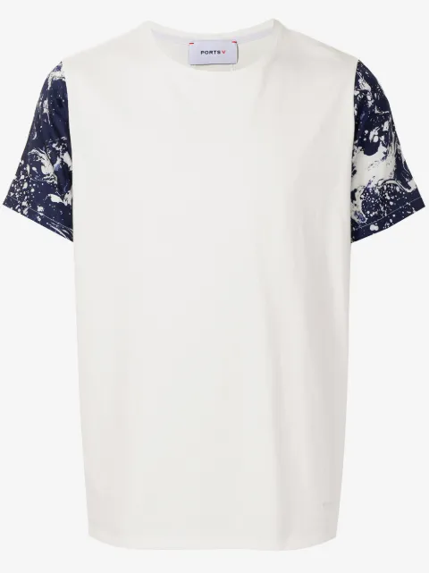 Ports V paint-splatter short-sleeved T-shirt
